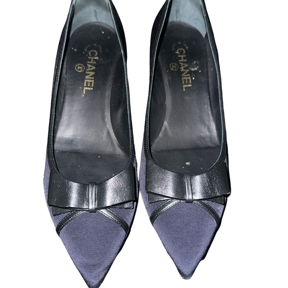 Navy Blue Chanel Pumps - Picture 3 of 8